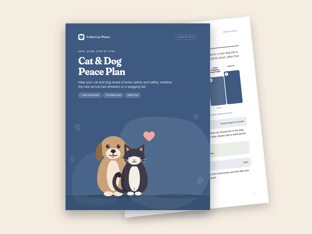The Cat & Dog Peace Plan cover and an inside page
