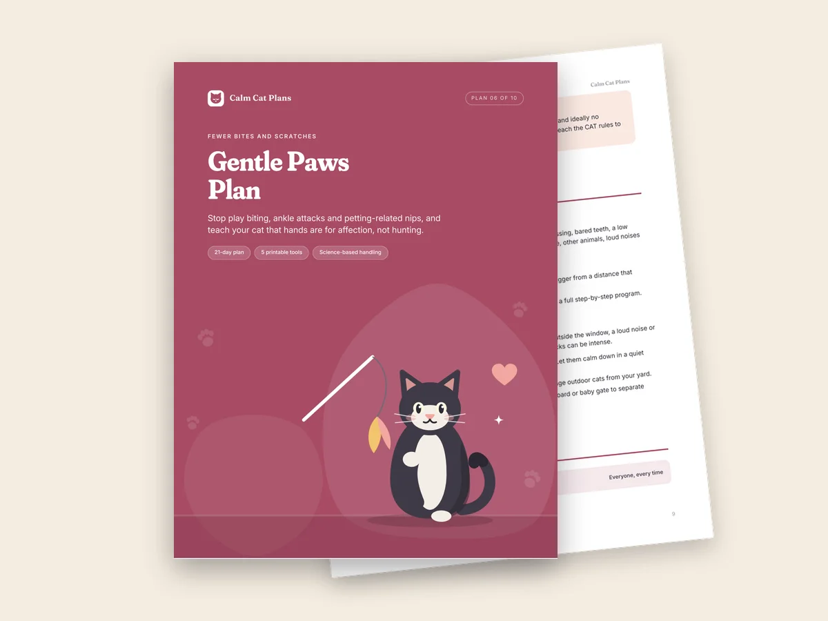 The Gentle Paws Plan cover and an inside page