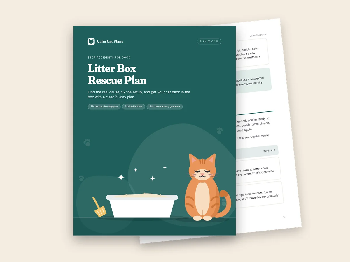 The Litter Box Rescue Plan cover and an inside page